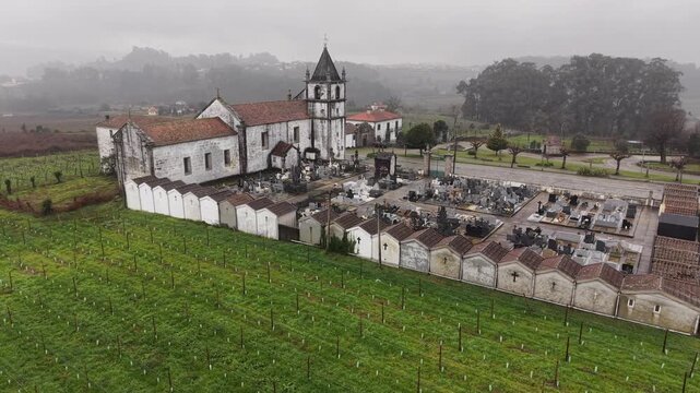 Old cemetery and church, Portugal