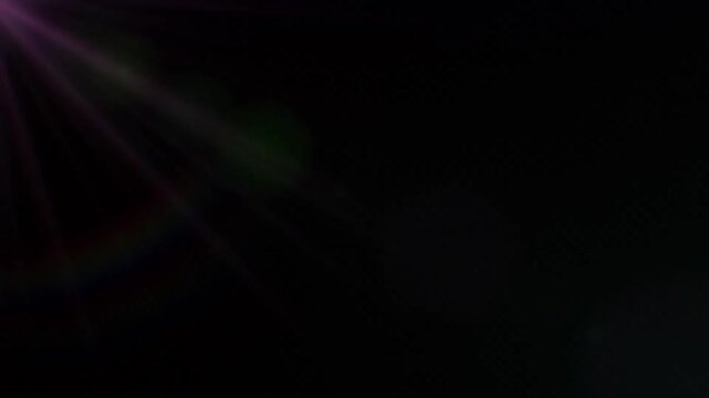 Vibrant Pink Lens Flare Animation with Bokeh and Light Rays