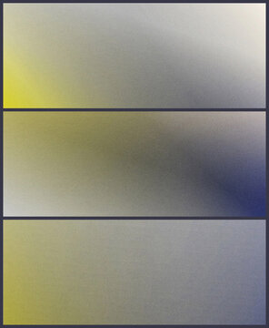Subtle yellow to gray gradient panels arranged in a calm triptych layout, ideal as a modern backdrop for presentations, web headers, or minimalist branding projects.