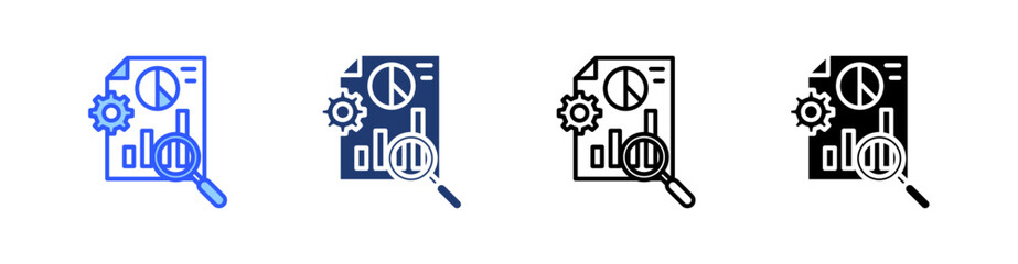 Obraz premium Quantitative Multi Style Icon Set Vector 