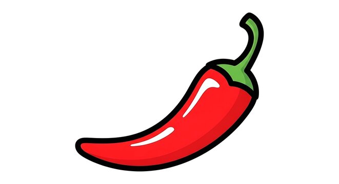 Red hot chili pepper icon.