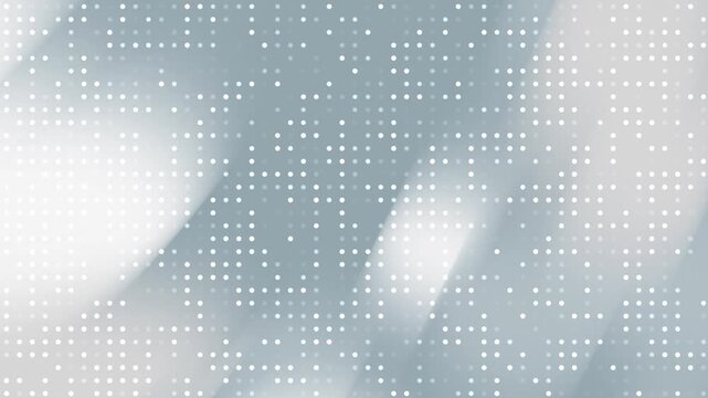 Clean silver and grey background with a structured grid of white dots