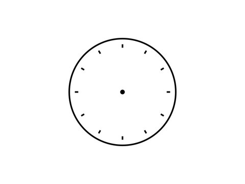 透明文字盤　シンプルな時計1 線画