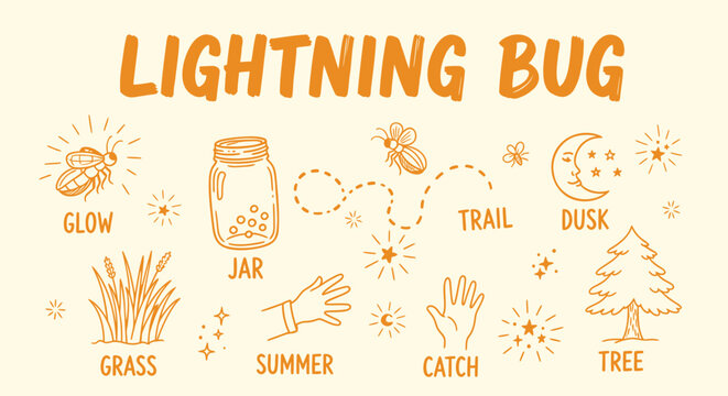 Set of 20 Lightning Bug Icons Vector