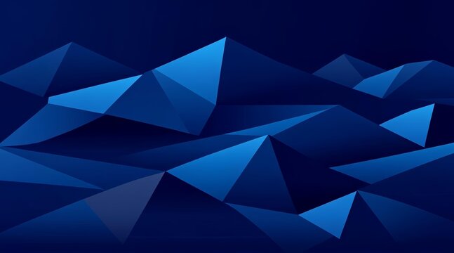 Abstract low poly blue mountain landscape background