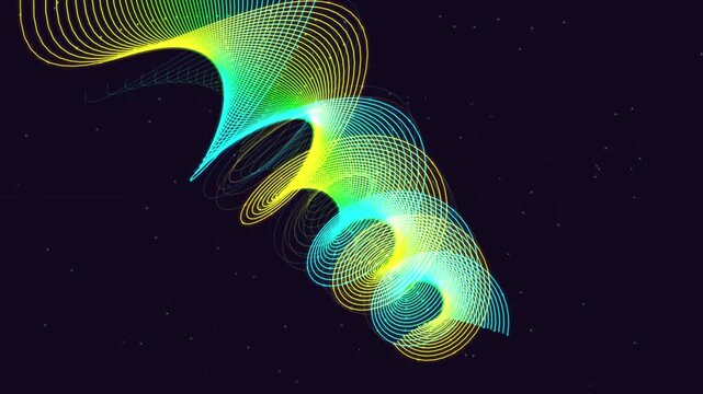 Hypnotic 4K seamless loop of a glowing topological manifold. This mathematical art animation shows a continuous isometric transformation between a helicoid and catenoid in a premium deep space void.