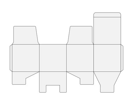 Packaging Box Dieline Template Vector Layout