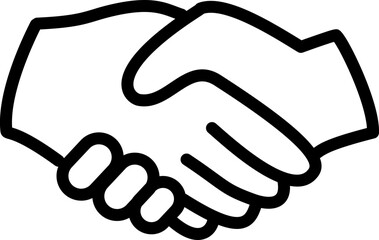 Fototapeta premium Handshake Cooperation Line Art Illustration