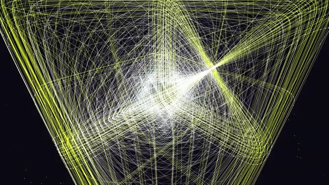 Seamless 4K loop of nested superquadric wireframe shells morphing through sphere, cube, and astroid states in a hypnotic wave. Ideal for tech, AI, data, and corporate presentations.