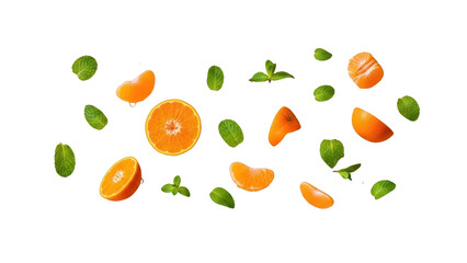 Fresh Apricot Fruit Slices Falling.