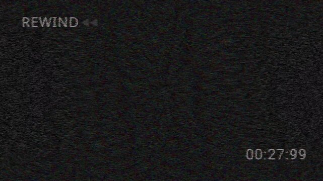 Realistic Vintage VHS defects noise. 4K analog VCR rewind signal with magnetic tape artifacts. Premium cinematic CRT glitch for retro video projects