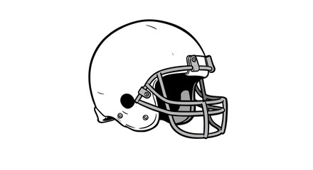 Fototapeta premium American Football Helmet Illustration Sport.