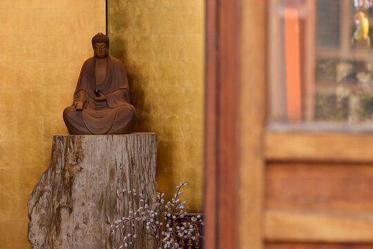 A Buddha sculpture