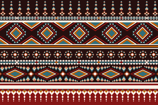 Vintage Geometric Abstract Ethnic Pattern.