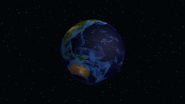 Earth Zoom Animation Focusing on Meerut India with Population Data Overlay