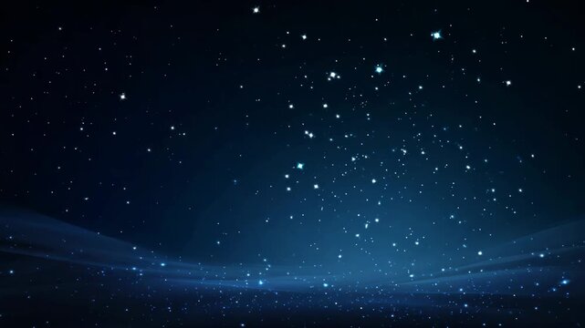 Night Sky with Stars and Galaxy.