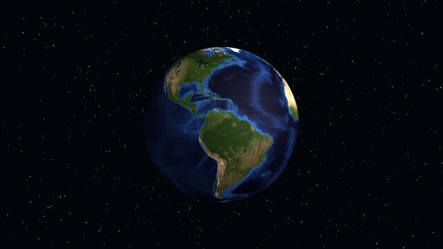 3D Earth Animation Zooming into Ar Ramtha City in Jordan