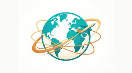 Global travel and communication network with abstract globe and airplane © StockStudio
