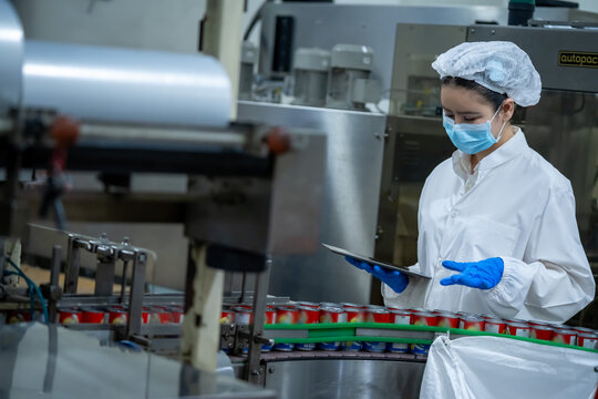 Quality control in food processing plant manufacturing facility image industrial environment close-up efficiency and safety