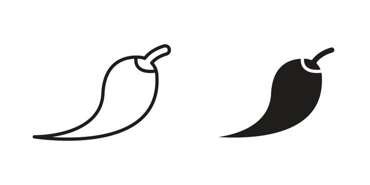 chilli pepper icon symbol, logo illustration. Vector graphics web design.
