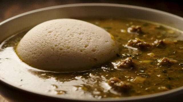 Hot idli dipped in savory sambar curry, a traditional and healthy south indian breakfast or snack served in a rustic bowl with steam rising
