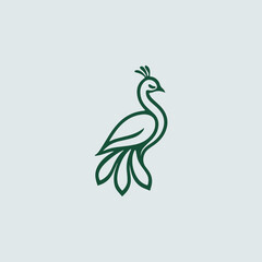 Obraz premium Elegant Peacock Logo