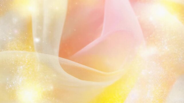 ピンクと黄色のシフォンの背景