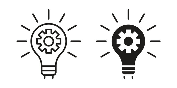 Innovation icon symbol, logo illustration. Vector graphics web design.