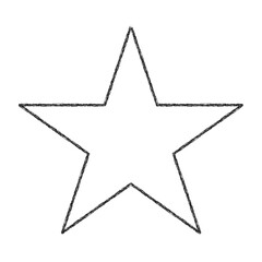 Obraz premium Chalk-style angular shapes: Star