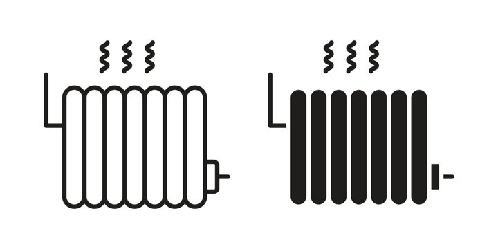 Radiator icon symbol, logo illustration. Vector graphics web design.