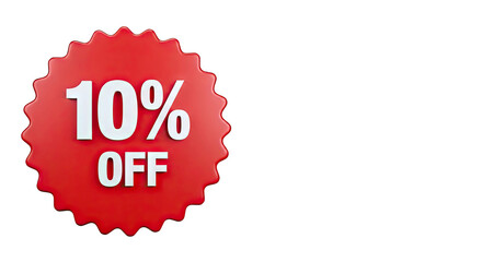 10% Off Discount Sticker