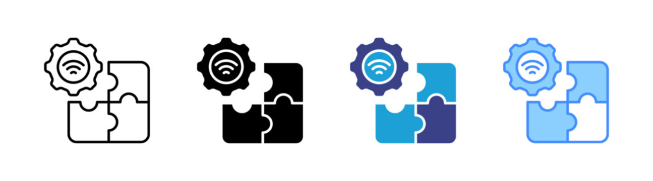 Extension icon set multiple style collection