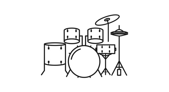 Drum set musical instrument equipment.