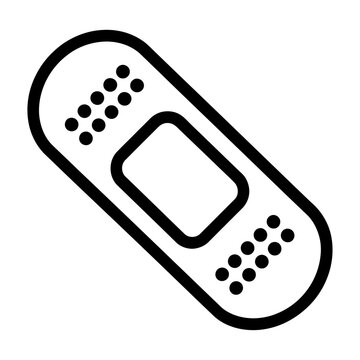 Vector of a clean white adhesive bandage for wound care