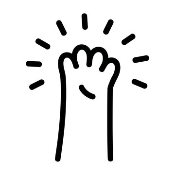 Vector of a hand giving a high five
