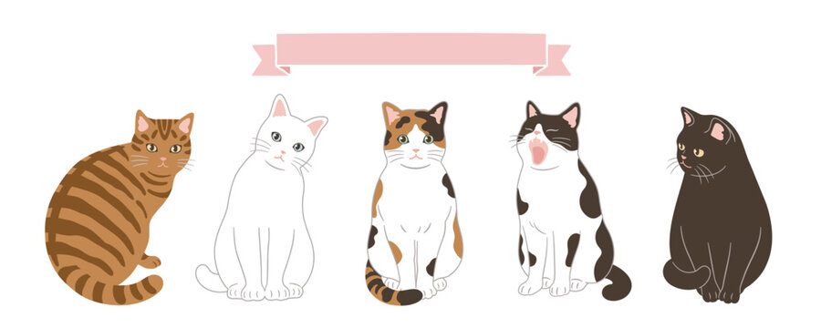 かわいい猫のヘッダーデザイン