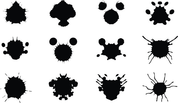 Inkblot patterns and symmetrical blots