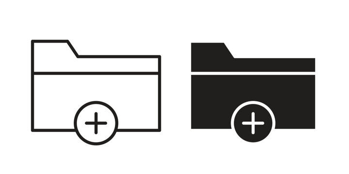 Create folder icon logo concept on white background. Suitable for use on web apps