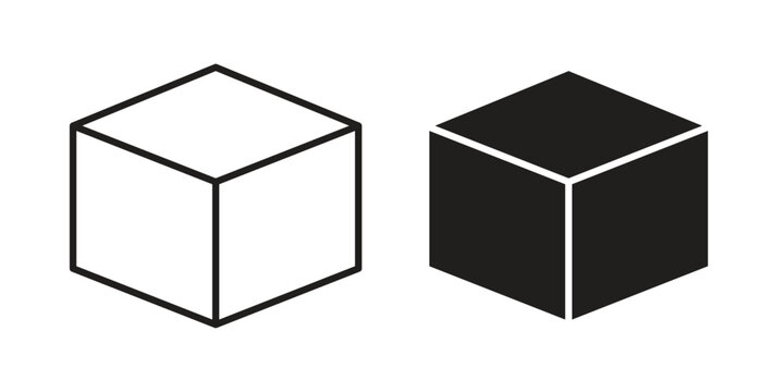 Cube icon logo concept on white background. Suitable for use on web apps