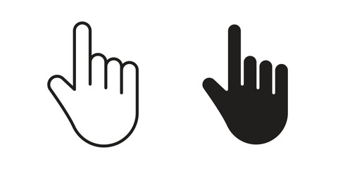 Obraz premium Finger icon logo concept on white background. Suitable for use on web apps