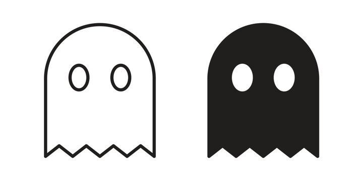 Ghost icon logo concept on white background. Suitable for use on web apps