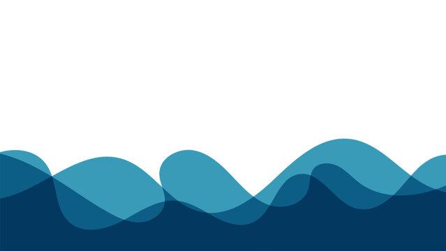 Modern abstract blue wave background featuring layered fluid shapes and soft curves ideal for corporate backgrounds, technology design, and presentation templates.