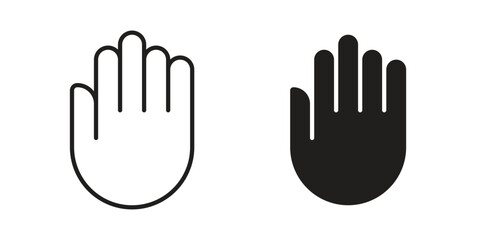 Obraz premium Hand icon logo concept on white background. Suitable for use on web apps
