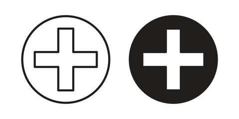 Fototapeta premium Hospital sign logo concept on white background. Suitable for use on web apps