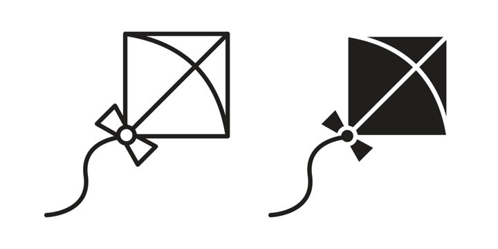 Kite icon logo concept on white background. Suitable for use on web apps