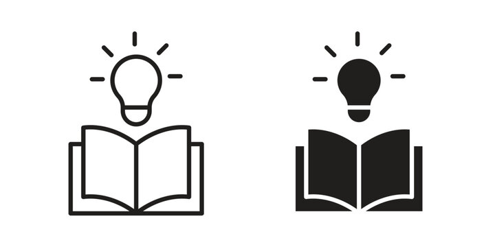 Knowledge icon logo concept on white background. Suitable for use on web apps