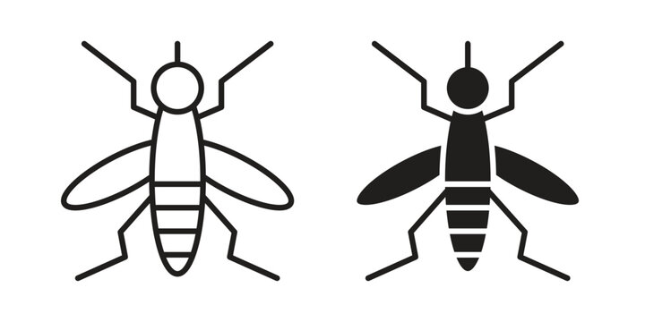 Mosquito icon logo concept on white background. Suitable for use on web apps