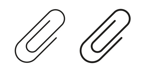 Fototapeta premium Paperclip icon logo concept on white background. Suitable for use on web apps
