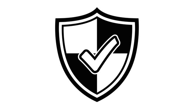 Shield with check mark symbol.