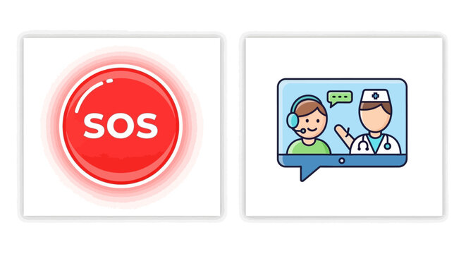 SOS emergency help button online support.